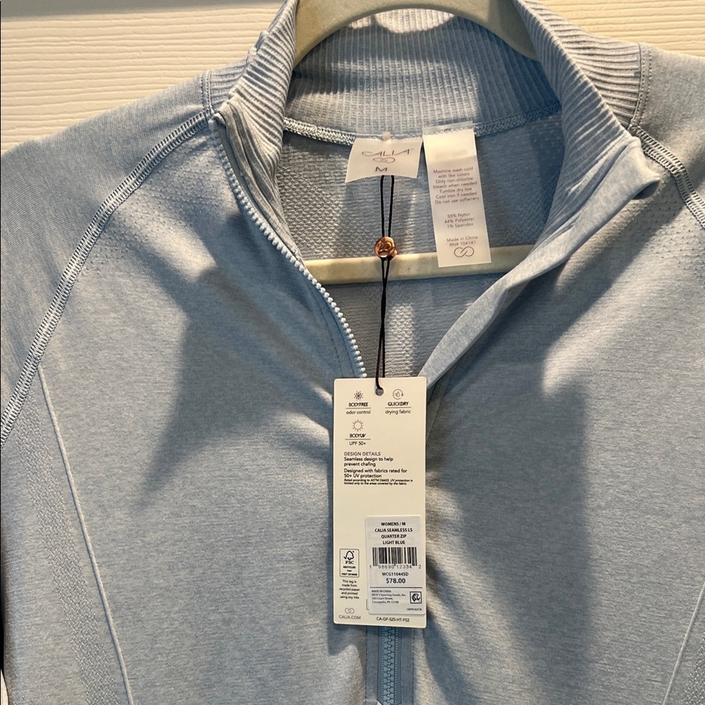 CALIA by Carrie Underwood Light Blue Golf Pullover - Picture 10 of 11